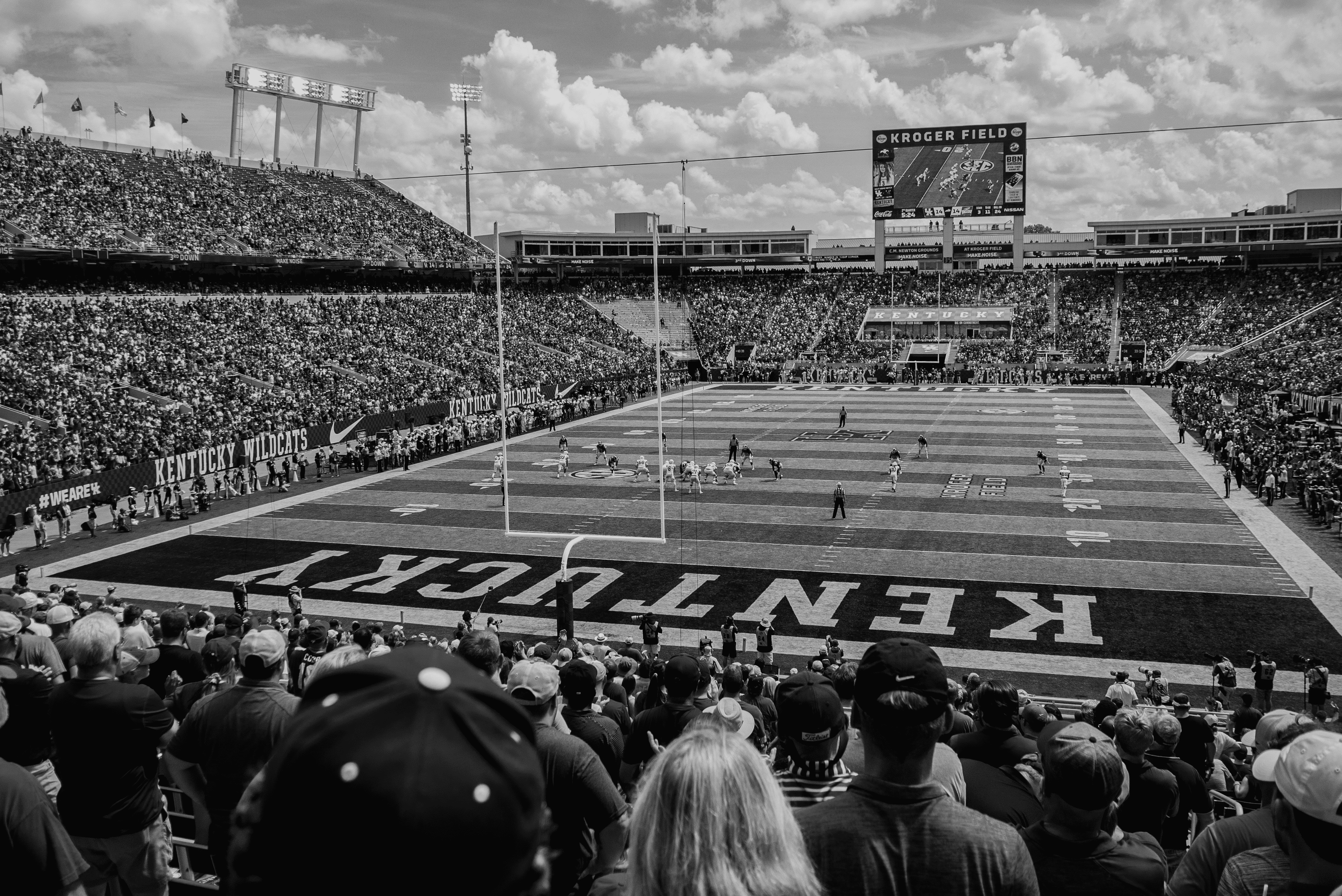 Terrain universitaire de football aux États-Unis